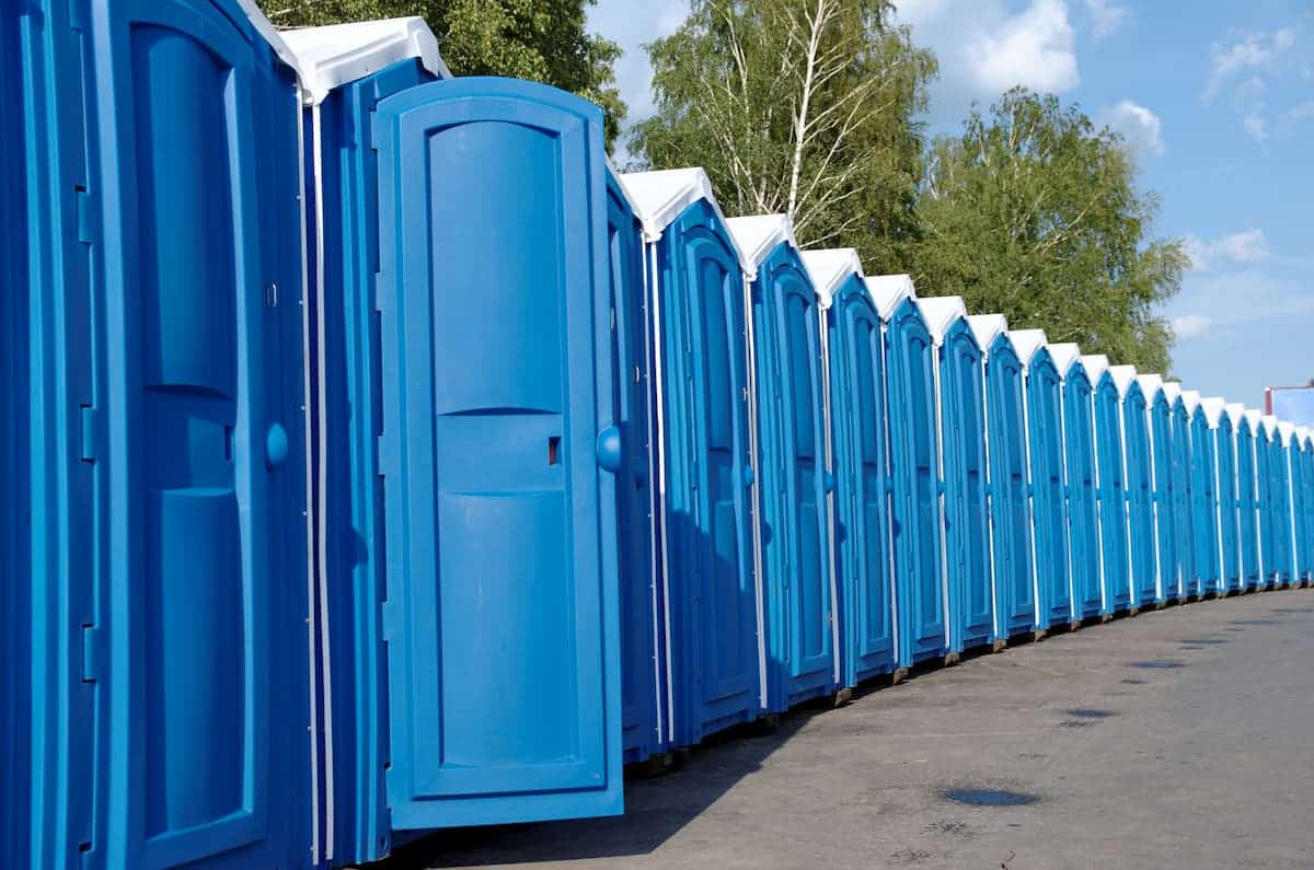 A Line Of Portable Toilet — Portaloos in Lakes Creek, QLD